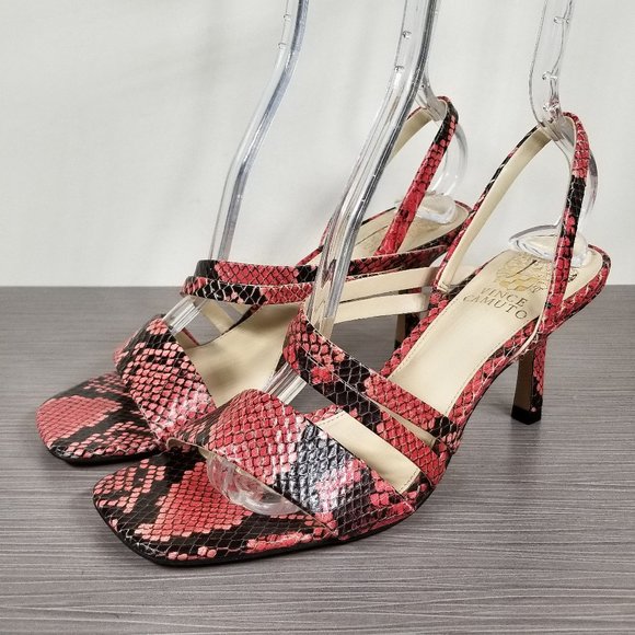 Vince Camuto Savesha Slingback Sandal, Watermelon Leather Womens Size 8.5 M / 39 - Picture 1 of 14